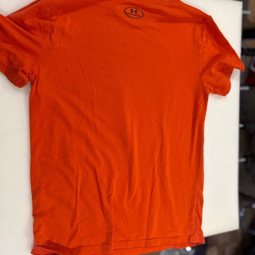 Under Armour Kid’s Bright Orange Tee - Picture 3 of 4